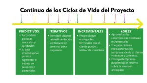 Continuo del ciclo de vida de los proyectos